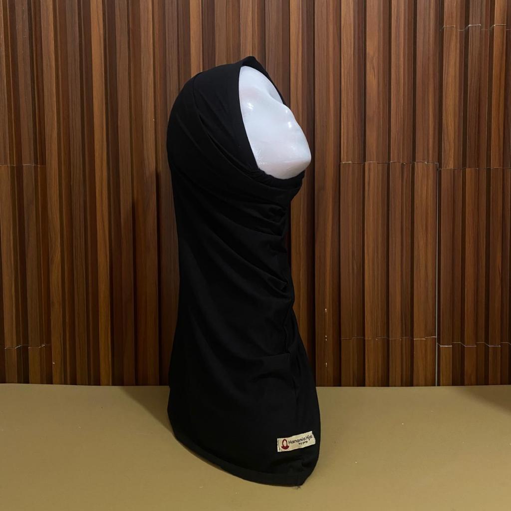 Hanania Hijab - Bergo Instan Padel Size S Karet Dagu Softpad Rayon Cooltech