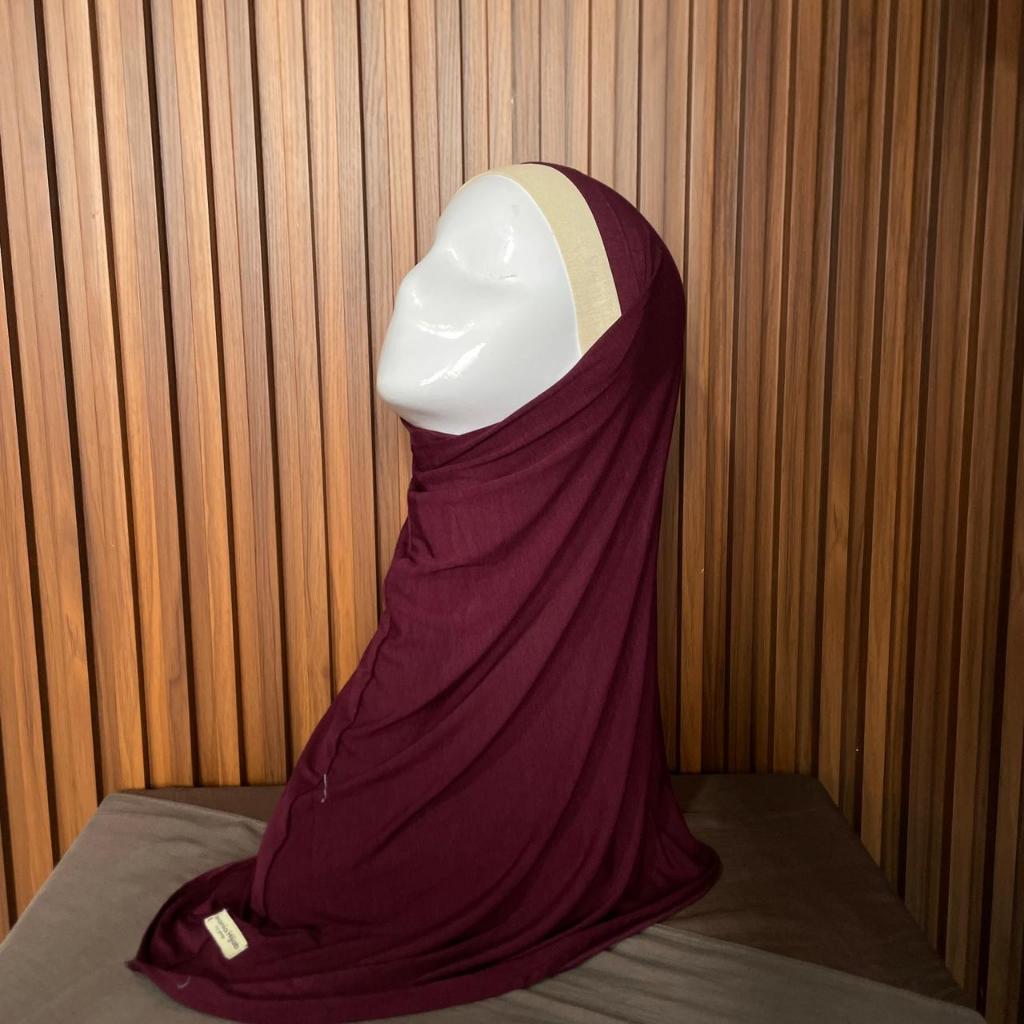 Hanania HIjab - Savira Bergo Instan Bandana Two Tone Size S Rayon Bamboo | Bergo Bandana Kombinasi