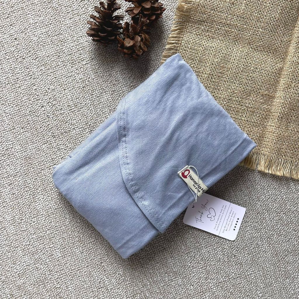 Hanania Hijab - Clara Pashmina Kaos Oval Rayon Premium | Pashmina Oval Meleyot Bahan Cotton Rayon