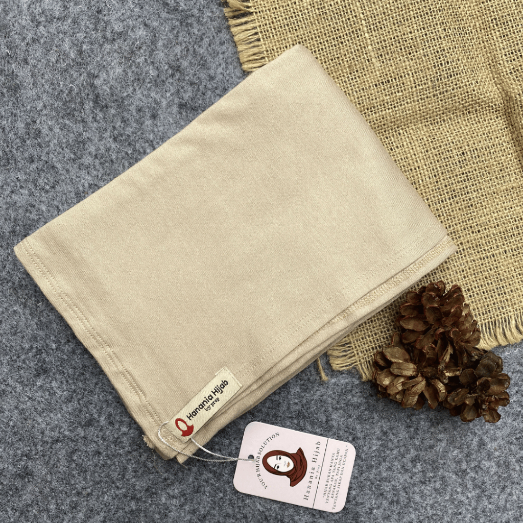 Hanania Hijab Zhia EXTRA LARGE Pashmina Oval Inner Leher Jumbo Syar'i Kaos Rayon Cooltech | Pashmina