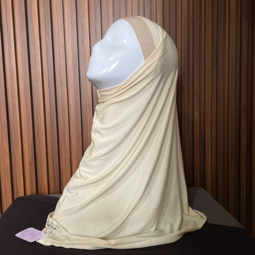 Hanania HIjab - Savira Bergo Instan Bandana Two Tone Size S Rayon Bamboo | Bergo Bandana Kombinasi