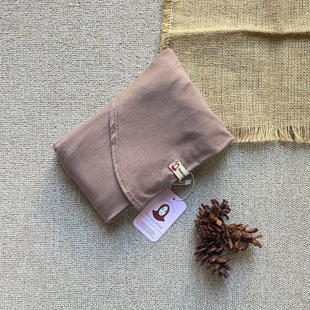 Hanania Hijab Zhia EXTRA LARGE Pashmina Oval Inner Leher Jumbo Syar'i Kaos Rayon Cooltech | Pashmina