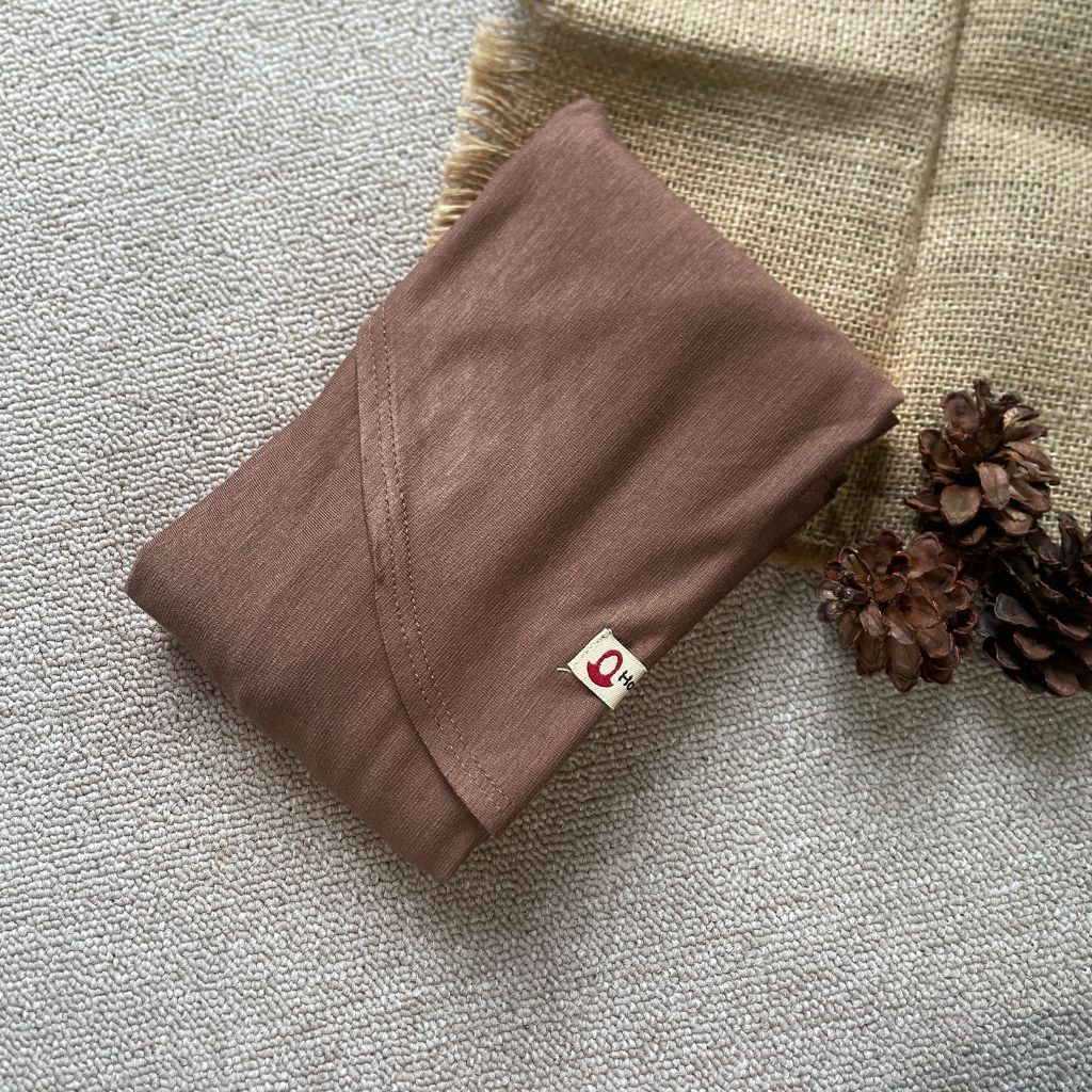 Hanania Hijab Zhia EXTRA LARGE Pashmina Oval Inner Leher Jumbo Syar'i Kaos Rayon Cooltech | Pashmina