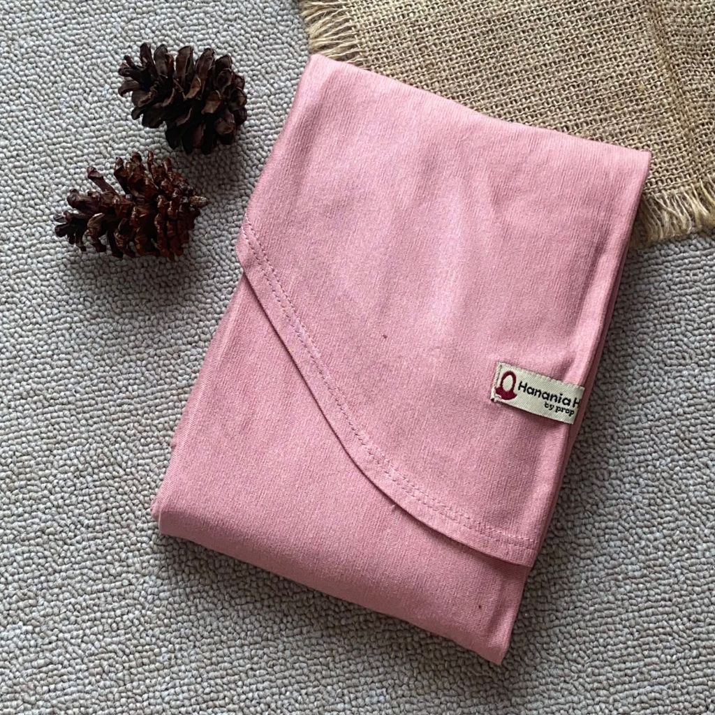 Hanania Hijab Zhia EXTRA LARGE Pashmina Oval Inner Leher Jumbo Syar'i Kaos Rayon Cooltech | Pashmina