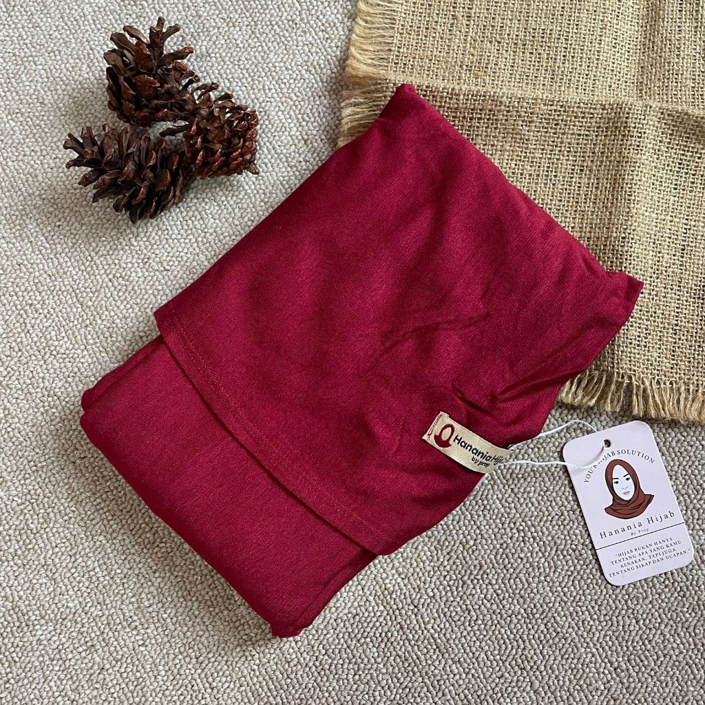 Hanania Hijab - Kiandra Pashmina Kaos Oval Syar'i Rayon Premium | Pashmina Oval Meleyot L Kaos Rayon