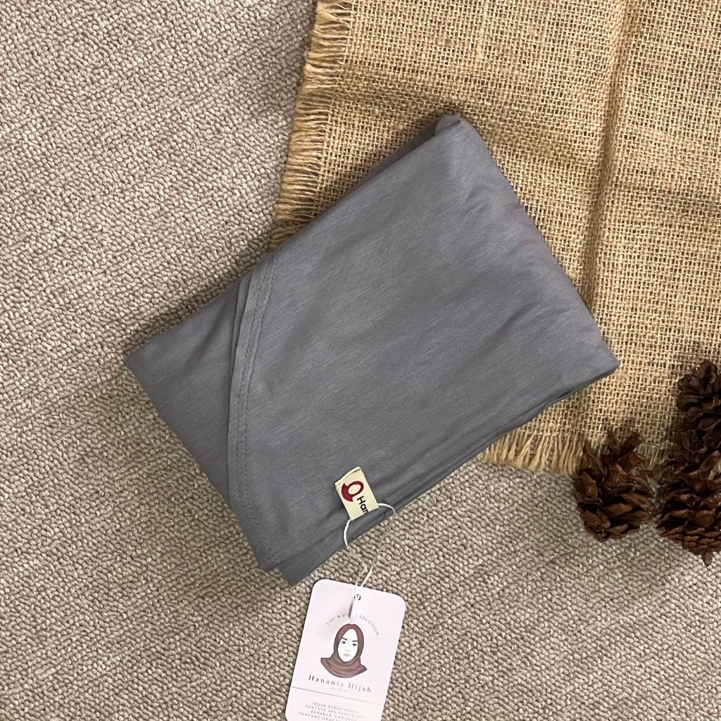 Hanania Hijab | Zhia Pashmina Oval Inner Leher Kaos Rayon Cooltech | Pashmina Meleyot Instan 2In1