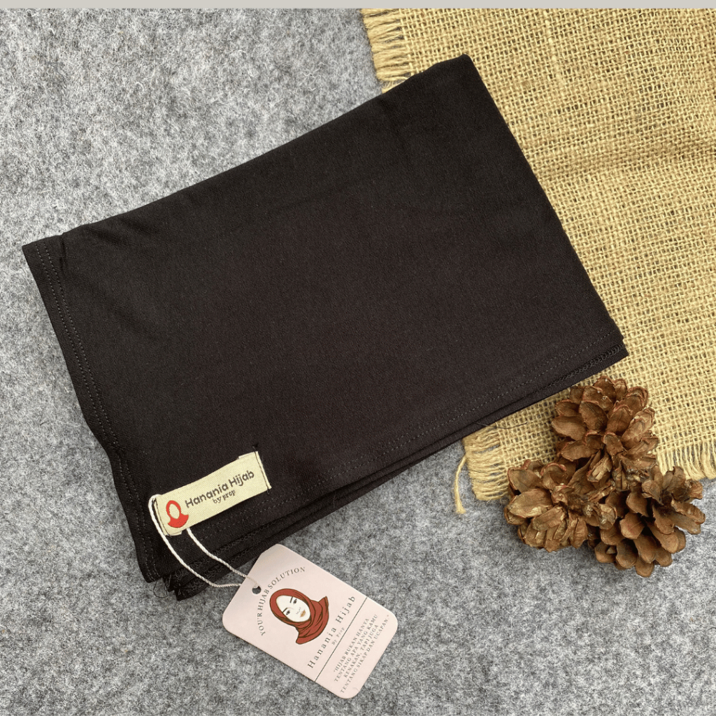 Hanania Hijab Zhia EXTRA LARGE Pashmina Oval Inner Leher Jumbo Syar'i Kaos Rayon Cooltech | Pashmina