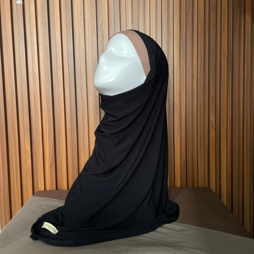 Hanania HIjab - Savira Bergo Instan Bandana Two Tone Size S Rayon Bamboo | Bergo Bandana Kombinasi