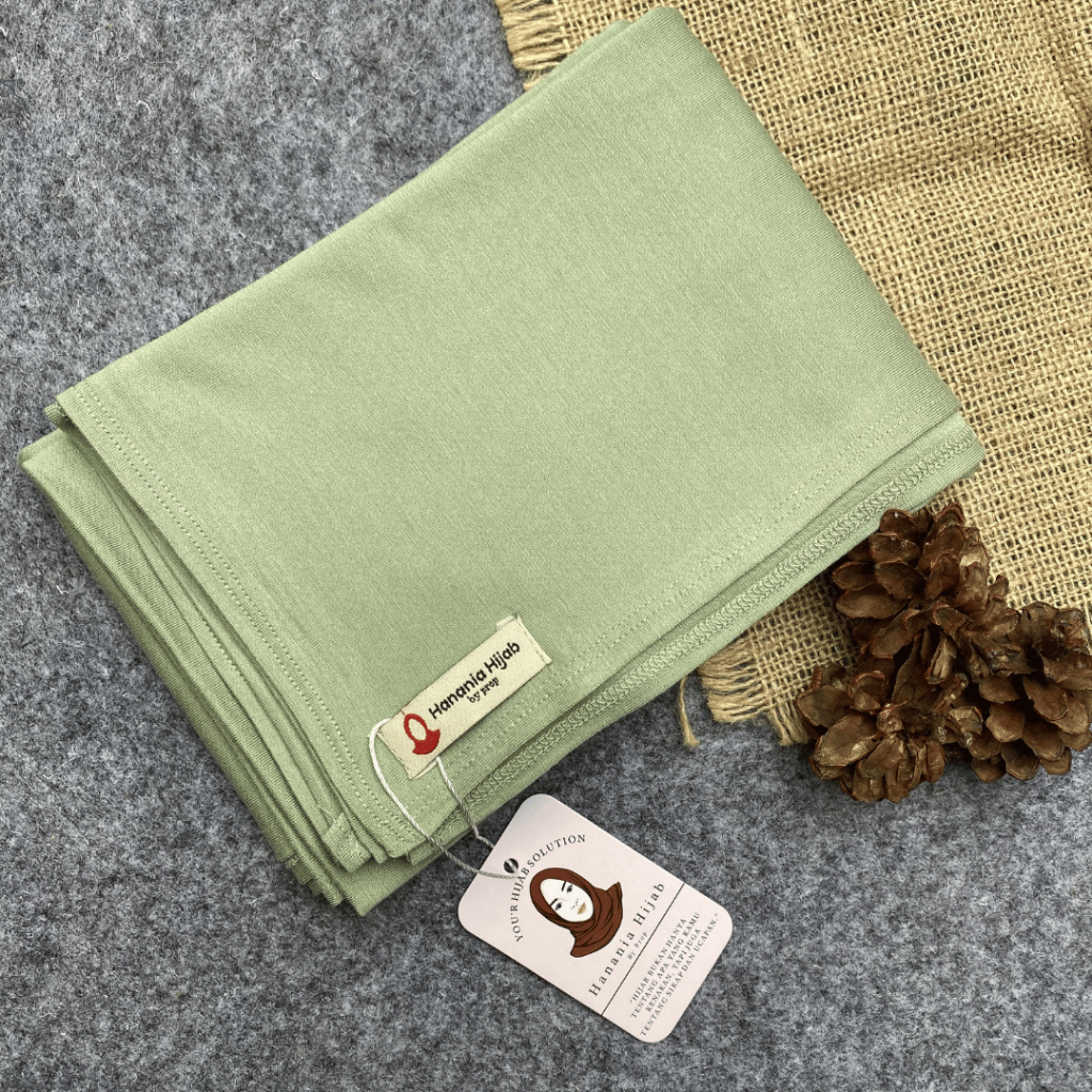 Hanania Hijab - Aldera Pashban Pashmina Bandana Kaos Oval Tali Syar'i Rayon Cooltech Premium | Pashmina Bandana Oval Kaos Rayon Cooltech