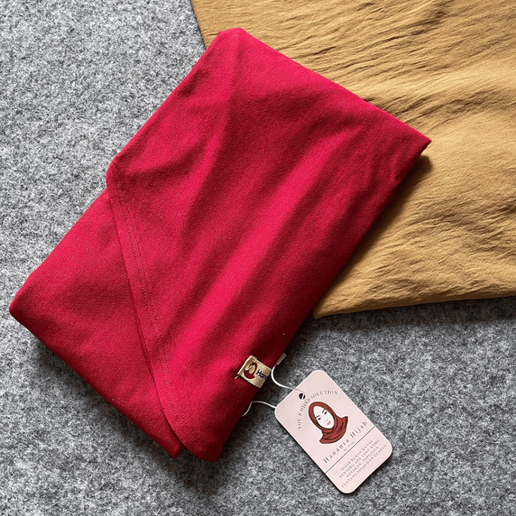 Hanania Hijab - Aldera Pashban Pashmina Bandana Kaos Oval Tali Syar'i Rayon Cooltech Premium | Pashmina Bandana Oval Kaos Rayon Cooltech