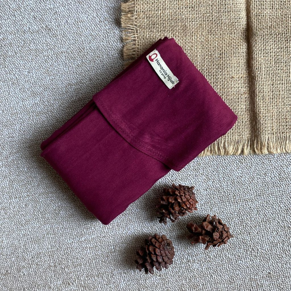 Hanania Hijab | Zhia Pashmina Oval Inner Leher Kaos Rayon Cooltech | Pashmina Meleyot Instan 2In1