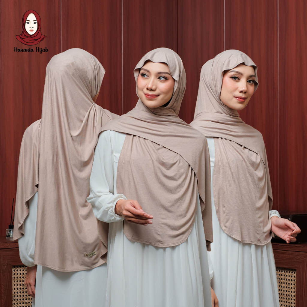 Hanania Hijab Pashmina Kaos Oval Kiandra EXTRA LARGE Jumbo Syar'i Rayon Cooltech | Pashmina Oval