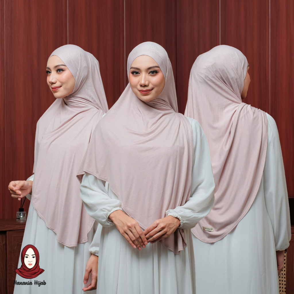Hanania Hijab Pashmina Kaos Oval Kiandra EXTRA LARGE Jumbo Syar'i Rayon Cooltech | Pashmina Oval