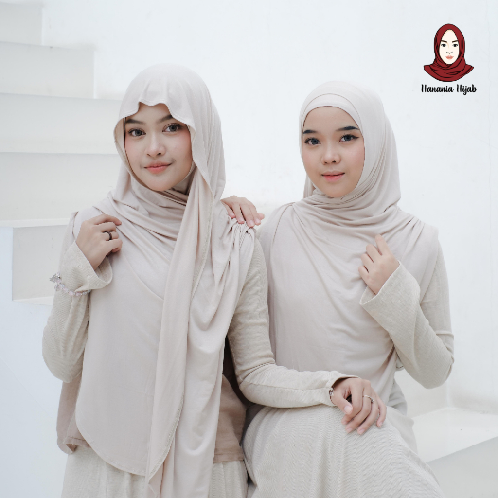 Hanania Hijab - Kiandra L Bamboo Pashmina Oval Syar'i Rayon Bamboo Premium | Pashmina Oval Meleyot L Rayon Bamboo