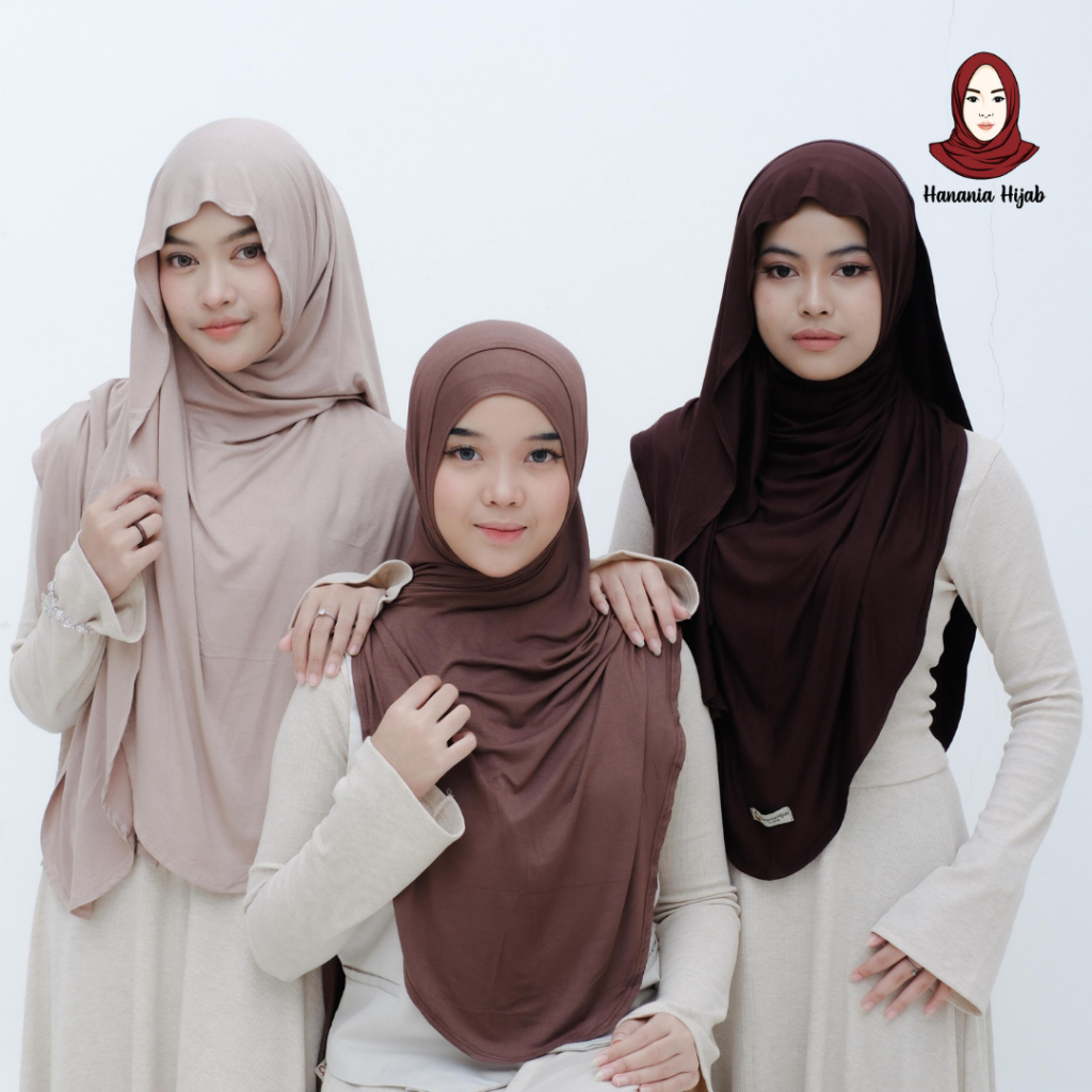 Hanania Hijab - Kiandra L Bamboo Pashmina Oval Syar'i Rayon Bamboo Premium | Pashmina Oval Meleyot L Rayon Bamboo