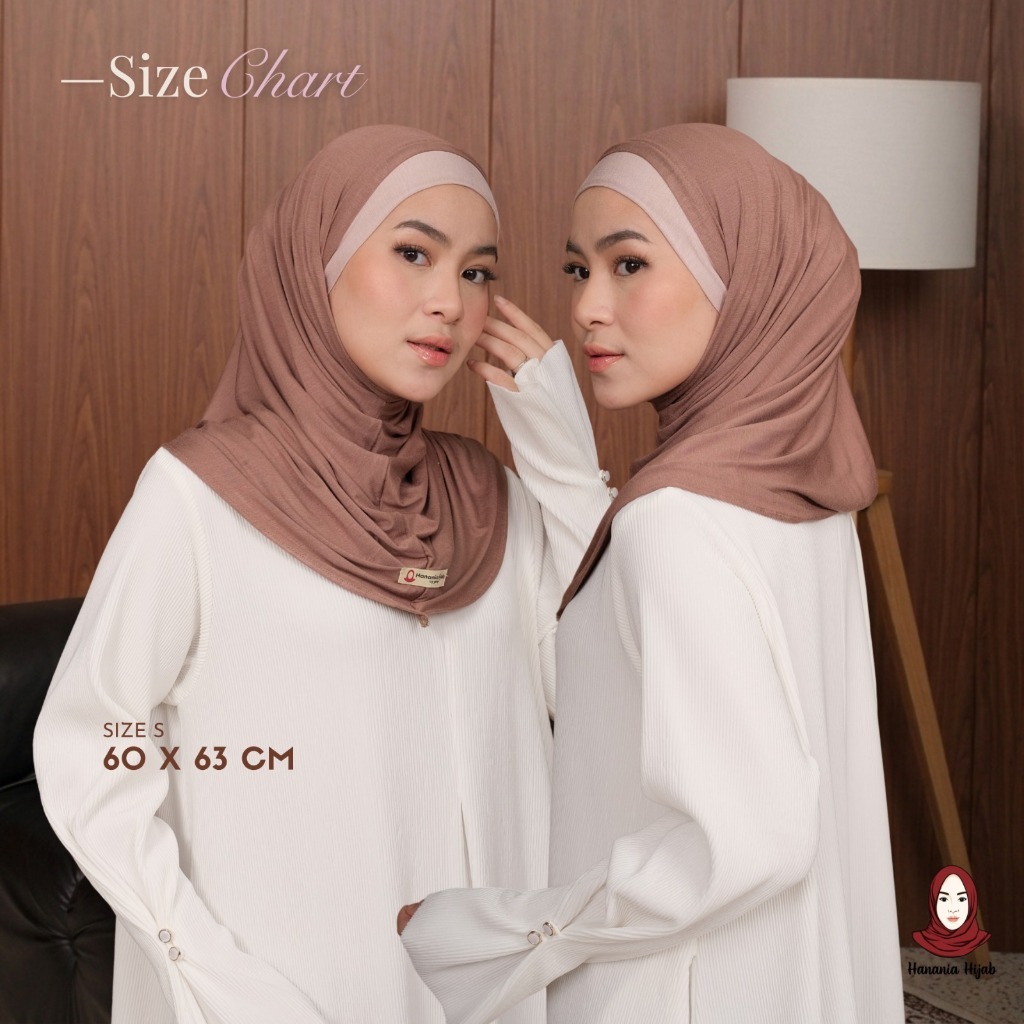 Hanania HIjab - Savira Bergo Instan Bandana Two Tone Size S Rayon Bamboo | Bergo Bandana Kombinasi