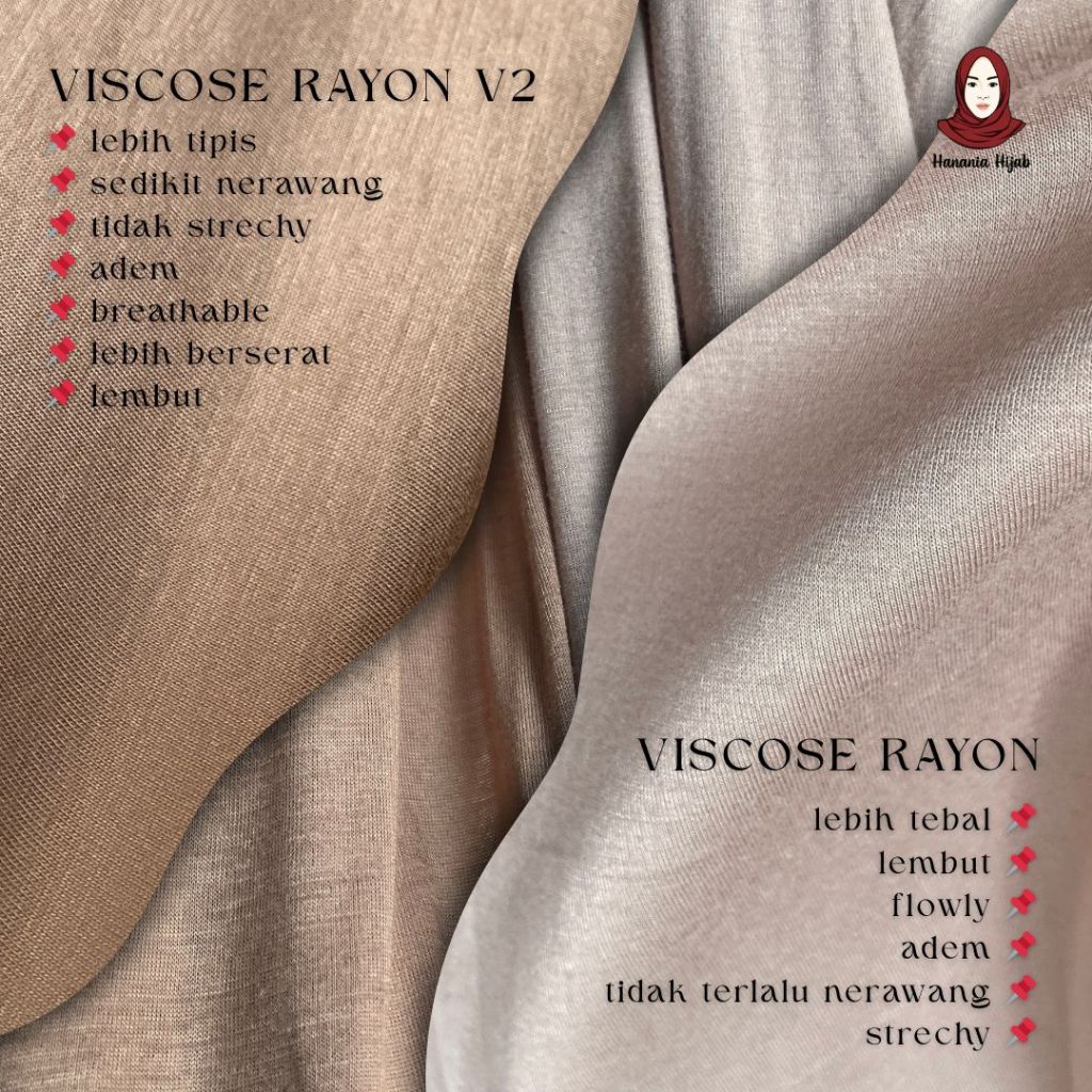 Hanania Hijab - Savia Shawl Pashmina Viscose Rayon Ringan Flowly Stretch